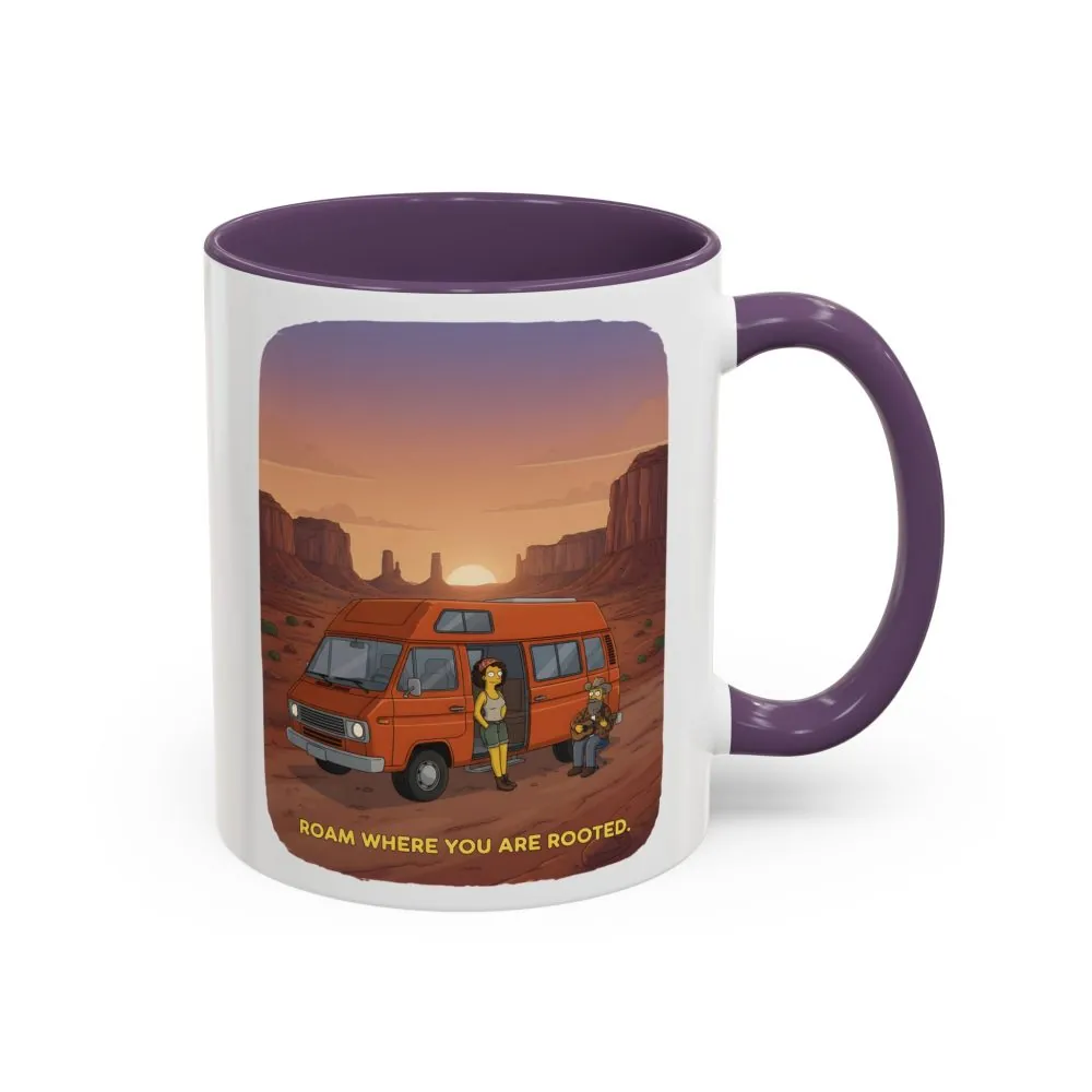 5056203829829491934_2048.jpeg Accent Coffee Mug (11, 15oz) — "Roam Where You Are Rooted" Design Sitcom-Line
