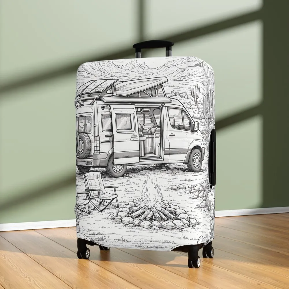 5070903605205539328_2048.jpeg Luggage Cover — Adventure Camper Sketch Travel Suitcase