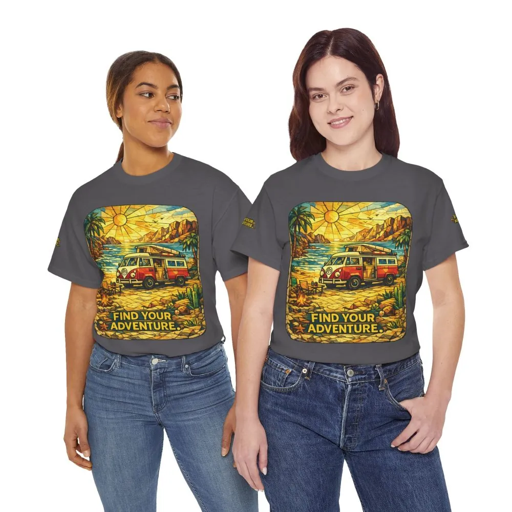 5136214802279600373_2048.jpeg Unisex Heavy Cotton Tee — "Find Your Adventure" Design Cubic-Line