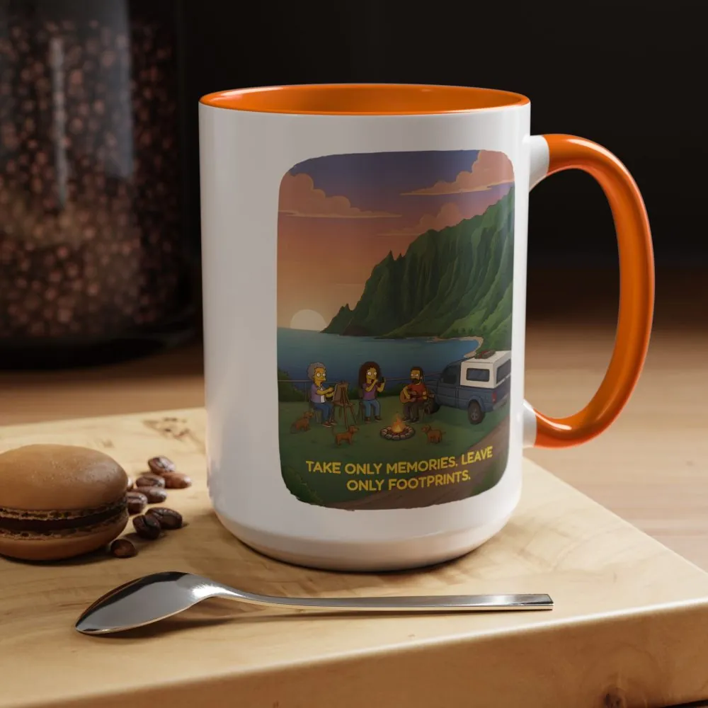 5150075081216833554_2048.jpeg Accent Coffee Mug (11, 15oz) — "Take Only Memories-Leave Only Footprints" Design Sitcom-Line