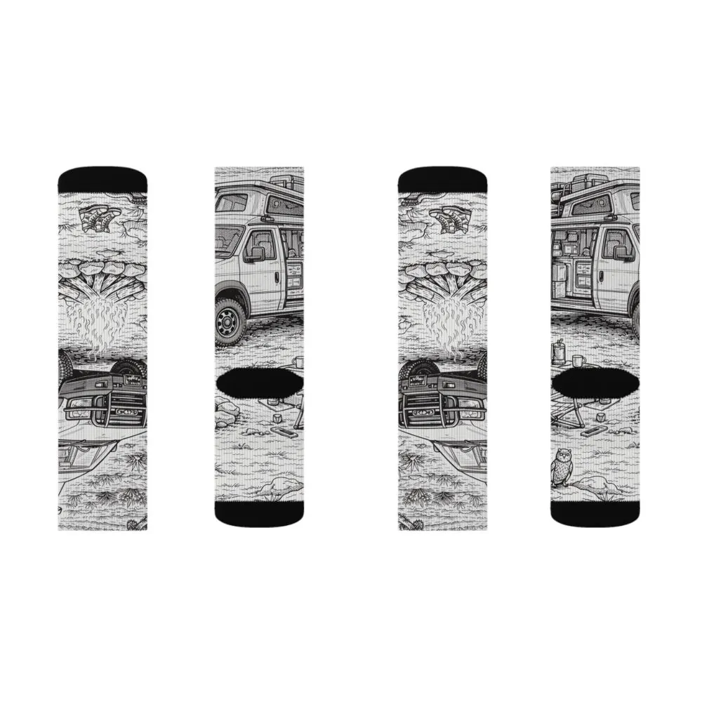 5151170278159858218_2048.jpeg Sublimation Socks — Retro Camper Roadtrip Crew Socks
