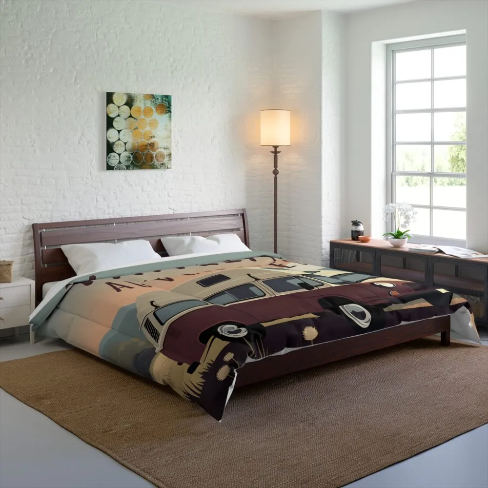 Comforter — "Vanlife Adventures" Retro Camper Van Bedding