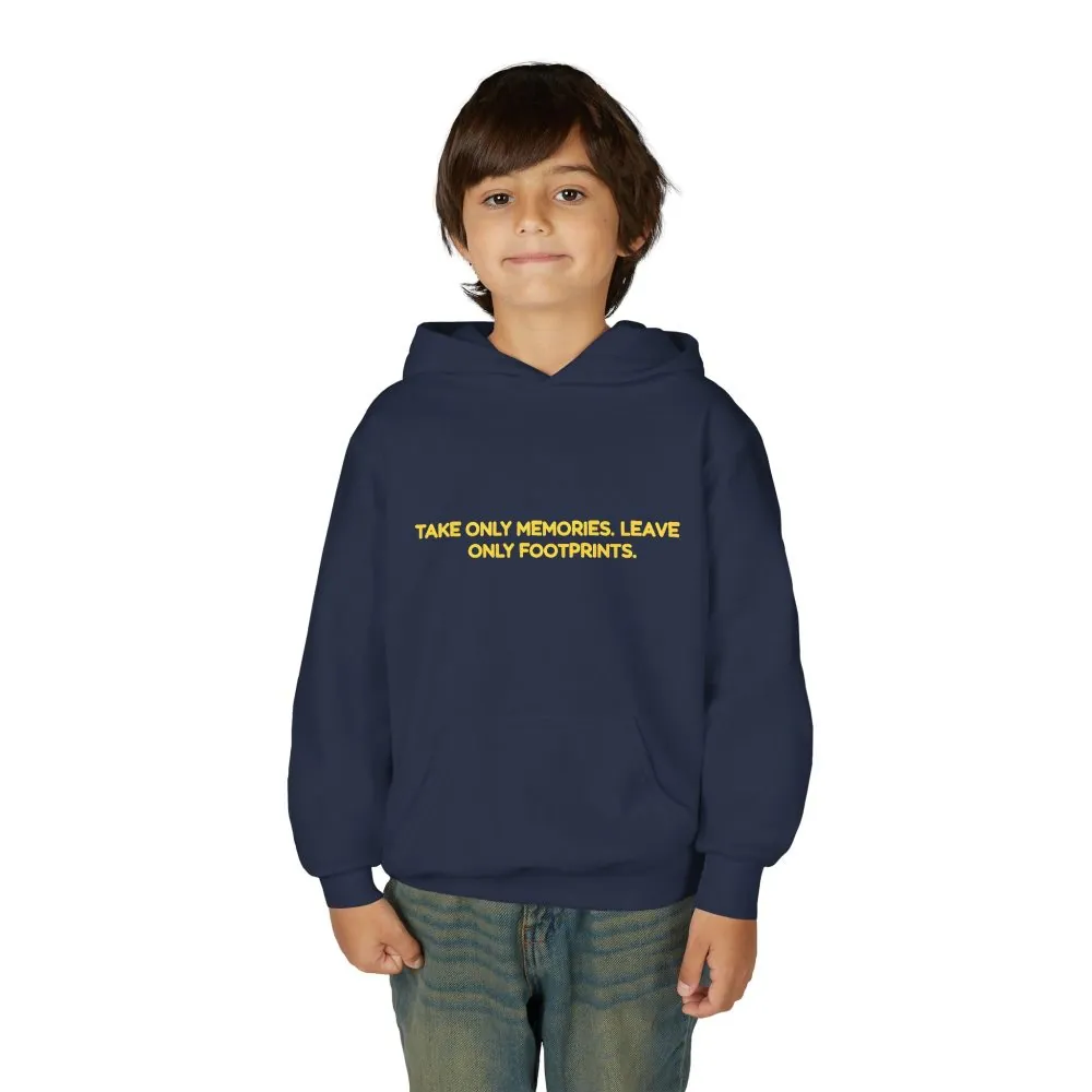 Youth Hoodie(Gildan) – "Take Only Memories-Leave Only Footprints (Design Sitcom-Line)