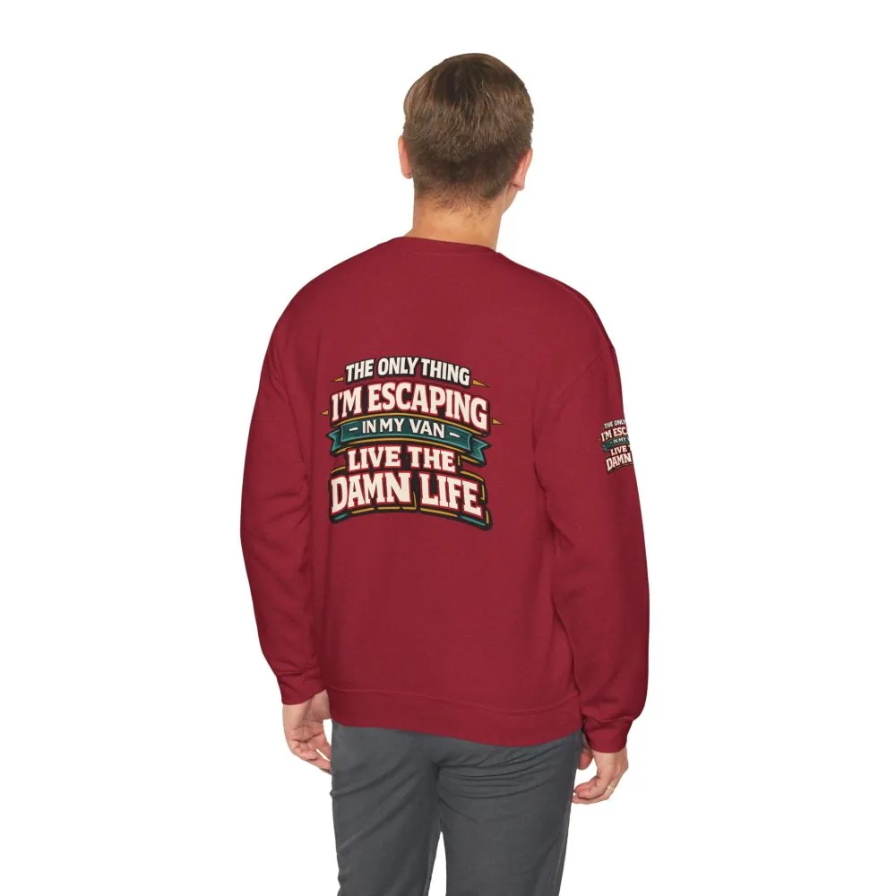 5201663169577800526_2048.jpeg Unisex Heavy Blend™ Crewneck Sweatshirt — "The Only Thing I´m Escaping" Design F**K-Line