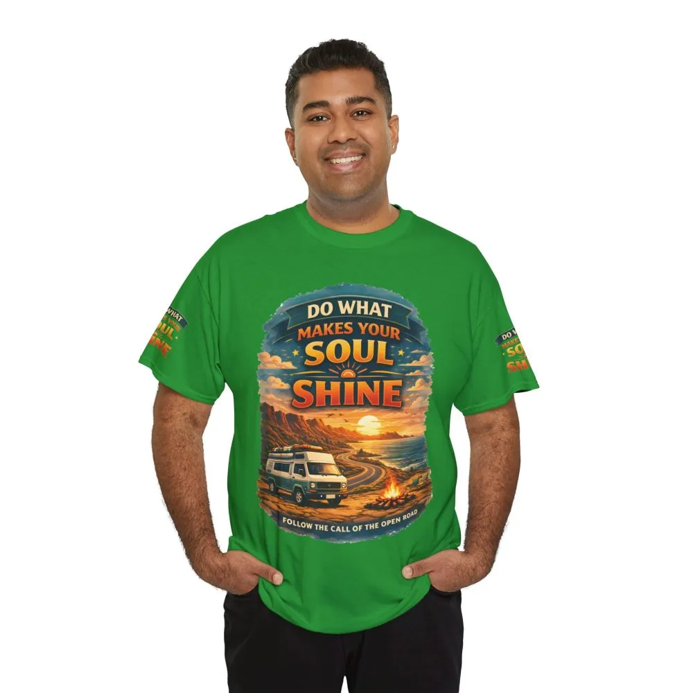 Unisex Heavy Cotton Tee — "Do What Makes Your Soul Shine" Design Scenic-Line