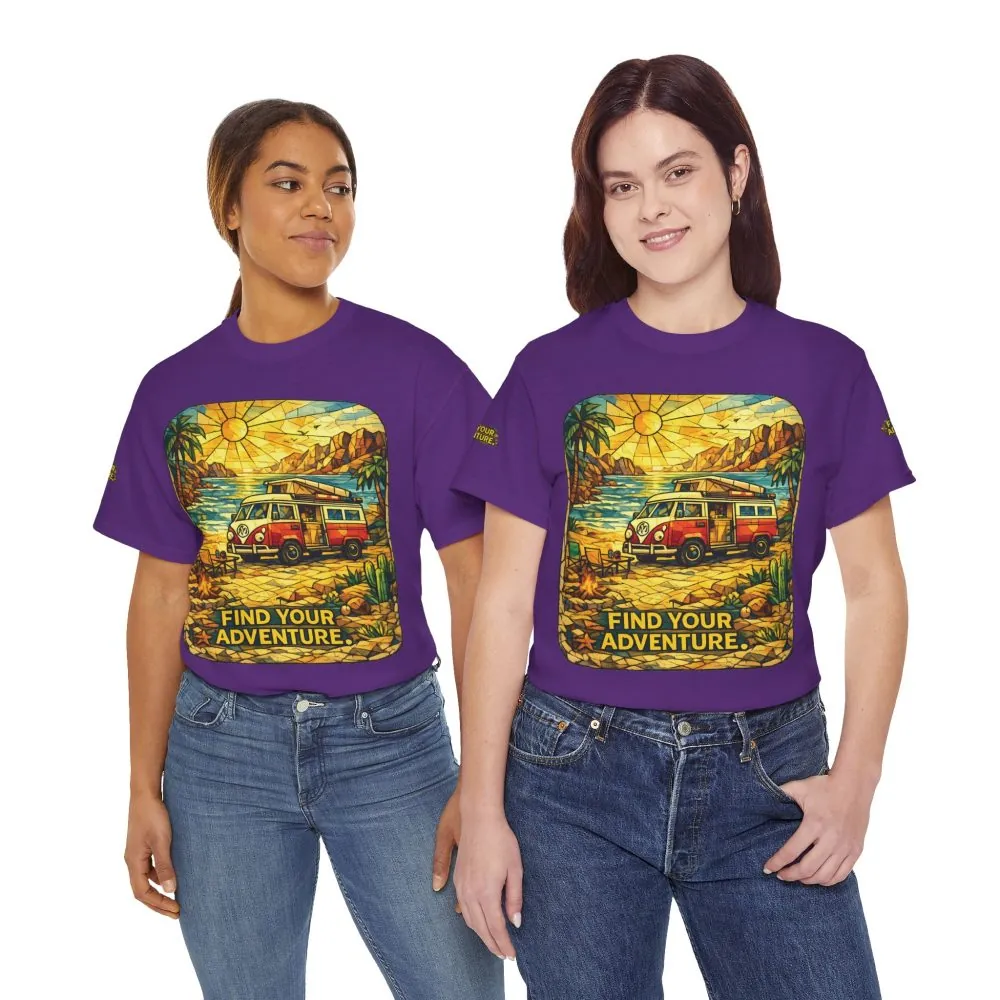 5235719954086670210_2048.jpeg Unisex Heavy Cotton Tee — "Find Your Adventure" Design Cubic-Line
