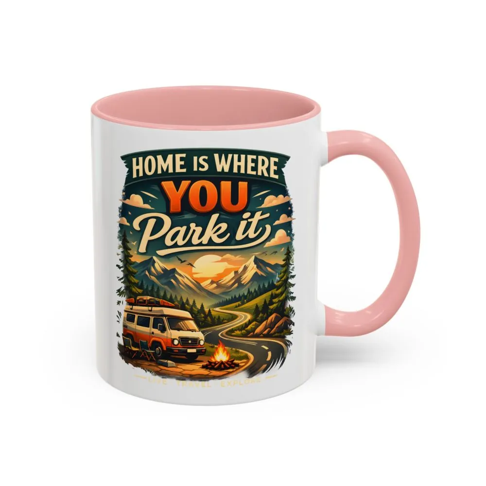 5241926656863107977_2048.jpeg Accent Coffee Mug (11, 15oz) — "Home Is Where You Park It" Design Scenic-Line