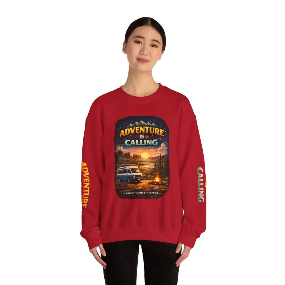 532164297734435654_2048.jpeg Unisex Heavy Blend™ Crewneck Sweatshirt — "Adventure Is Calling" Design Scenic-Line