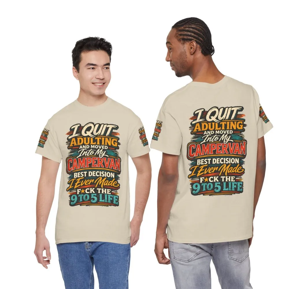 Unisex Heavy Cotton Tee — "I Quit Adulting" Design F**K-Line