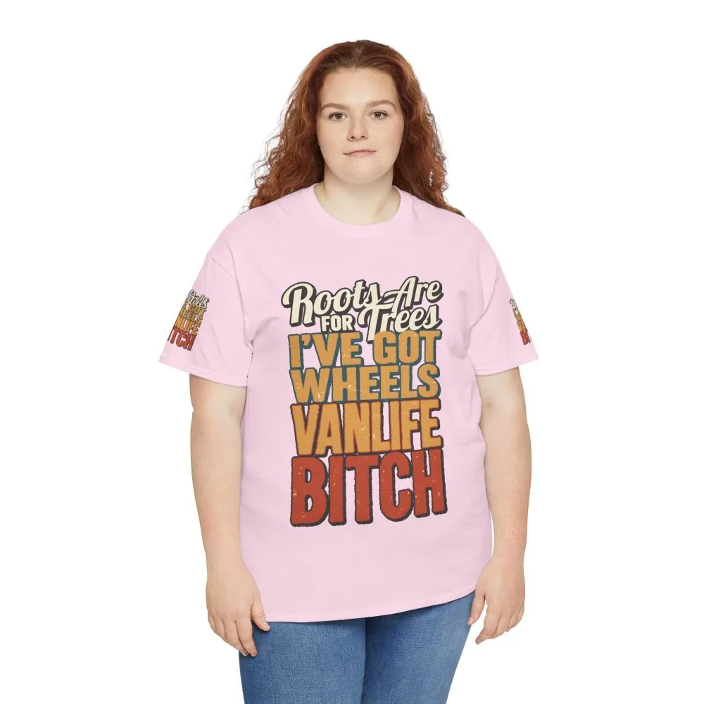 Unisex Heavy Cotton Tee — "Roots Are For Trees" Design F**K-Line