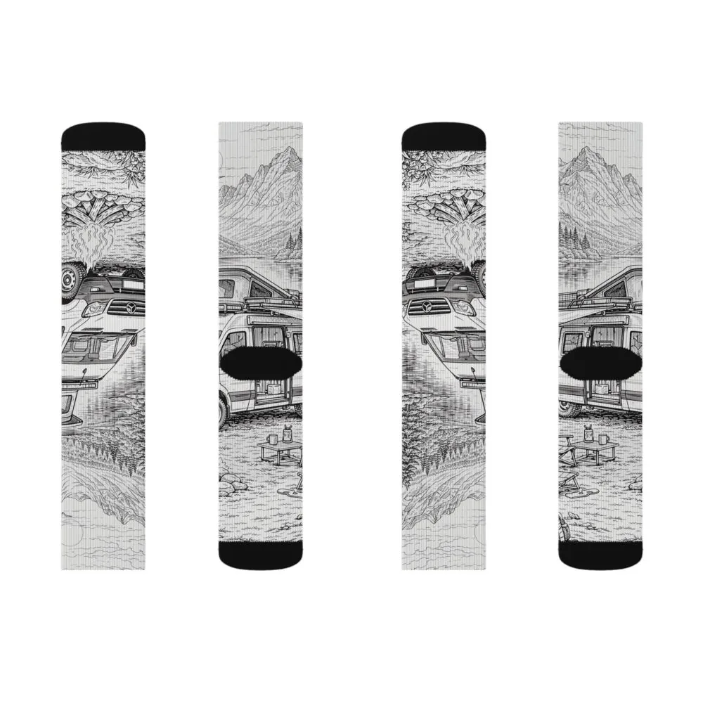 5334833568613968152_2048.jpeg Sublimation Socks — Retro Camper Roadtrip Crew Socks