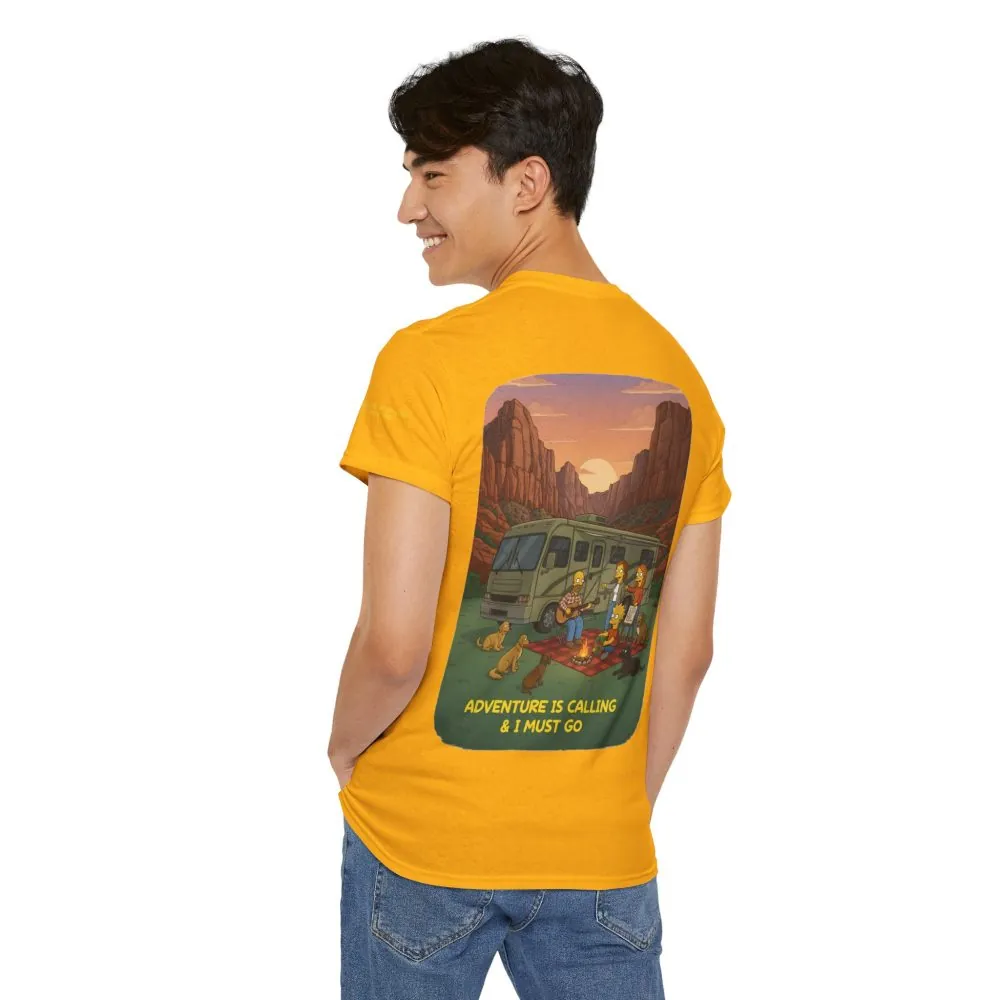 5348199057195114871_2048.jpeg Unisex Heavy Cotton Tee — "Adventure Is Calling-I Must Go" Design Sitcom-Line