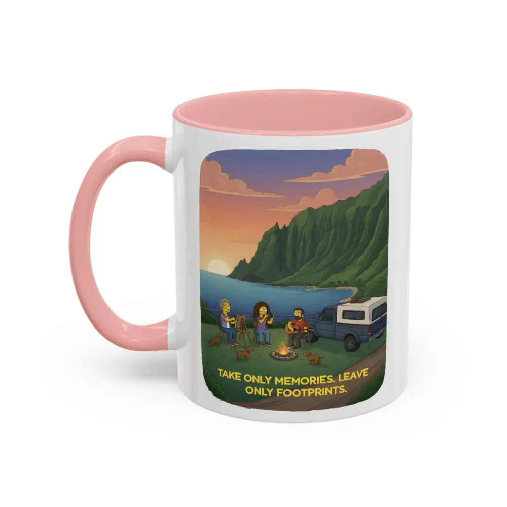 5355255242908240945_2048.jpeg Accent Coffee Mug (11, 15oz) — "Take Only Memories-Leave Only Footprints" Design Sitcom-Line