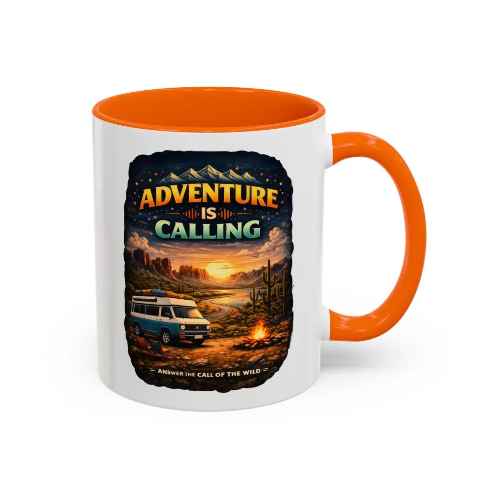 5356404710637252718_2048.jpeg Accent Coffee Mug (11, 15oz) — "Adventure Is Calling" Design Scenic-Line