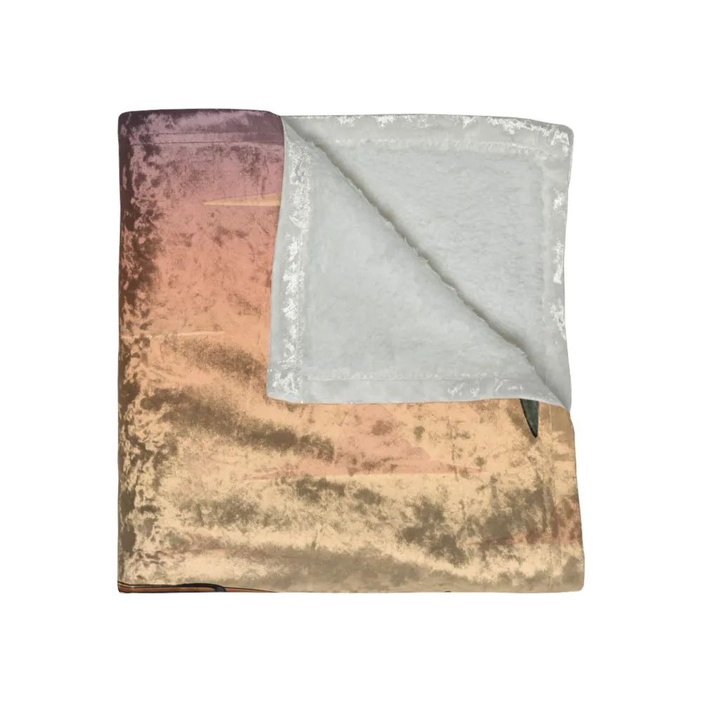 5374188269321970437_2048.jpeg Crushed Velvet Blanket —"Ocean Air Salty Hair Van Life" Design Sitcom-Line (Campervan)