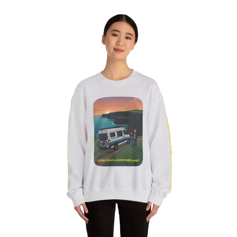5378255216837171731_2048.jpeg Unisex Heavy Blend™ Crewneck Sweatshirt — "Ocean Views-Adventures Awaits" Design Sitcom-Line