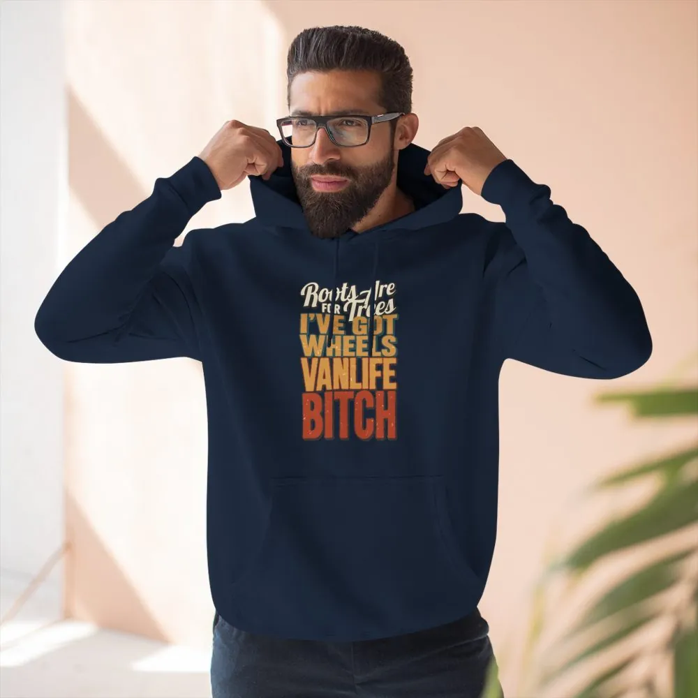 Three-Panel Fleece Hoodie - "Roots Are For Trees" Design F**K-Line