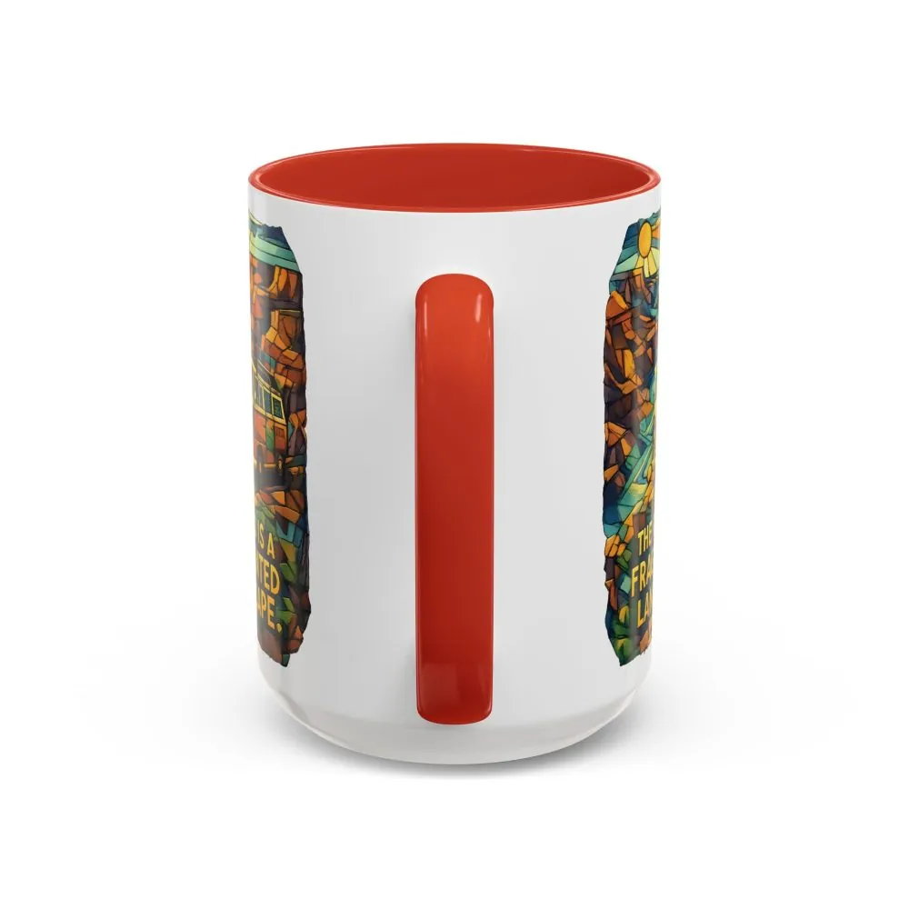 5396989626212067290_2048.jpeg Accent Coffee Mug (11, 15oz) — "The Road Is A Fragmented Landscape" Design Cubic-Line