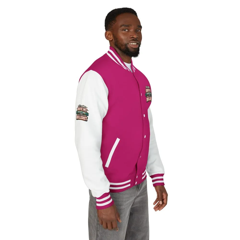 Unisex Heavyweight Letterman Jacket — "I´d Rather Drive My Fucking Van" Design F**K-Line