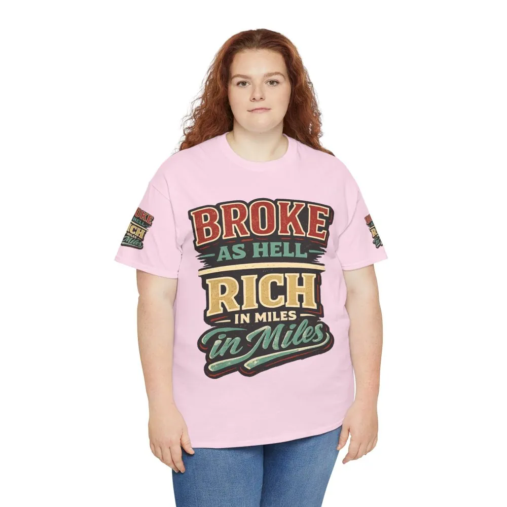 Unisex Heavy Cotton Tee — "Broke As Hell" Design F**K-Line