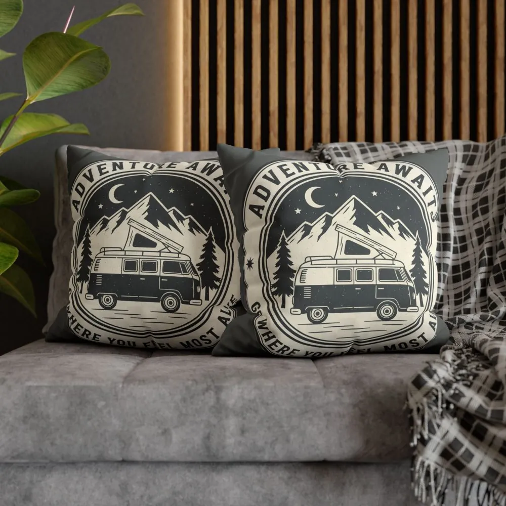 5476879194352612911_2048.jpeg Pillowcase — "Adventure Awaits-Go Where You Feel Most Alive" Faux Suede Travel Throw Pillow Cover