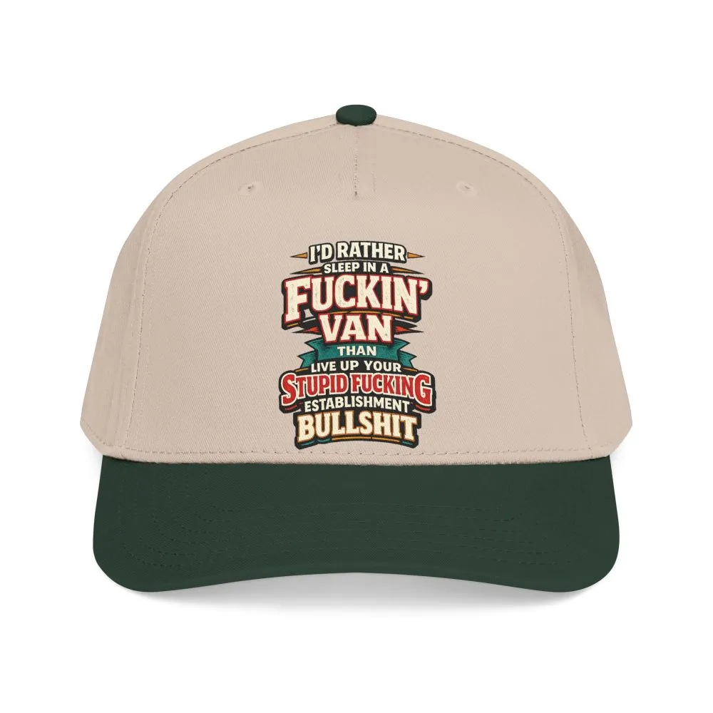Baseball Cap - "I´d Rather Sleep in A Fucking Van" Design F**K-Line