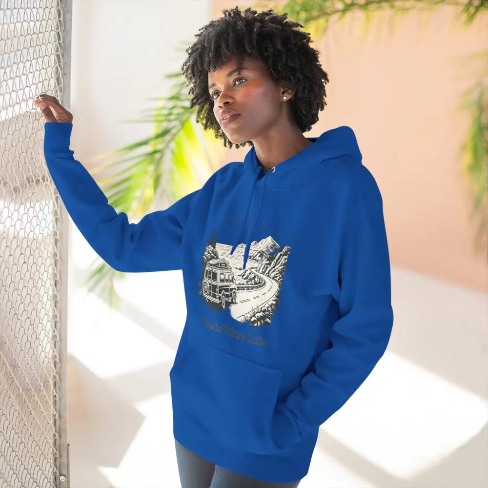 5495353951989991194_2048.jpeg Three-Panel Fleece Hoodie - "Wander Without Limits" Design Minimal-Line