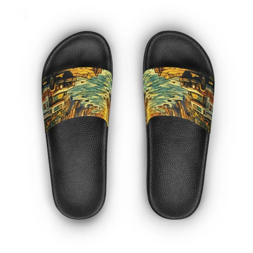 5511567378808321440_2048.jpeg Women's Slide Sandals - Vintage Camper Slides (Cubic-Line)