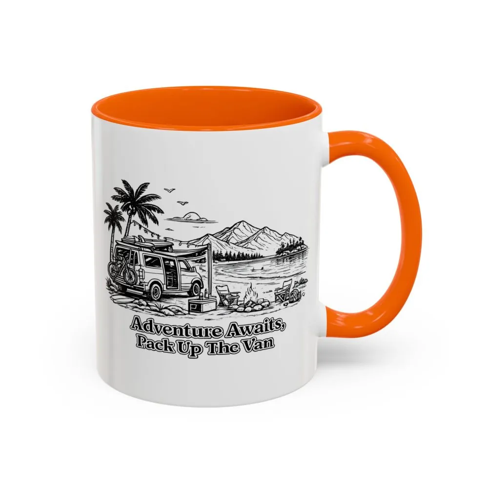 5512668450928651856_2048.jpeg Accent Coffee Mug (11, 15oz) — "Adventure Awaits,Pack Up The Van" Design Minimal-Line