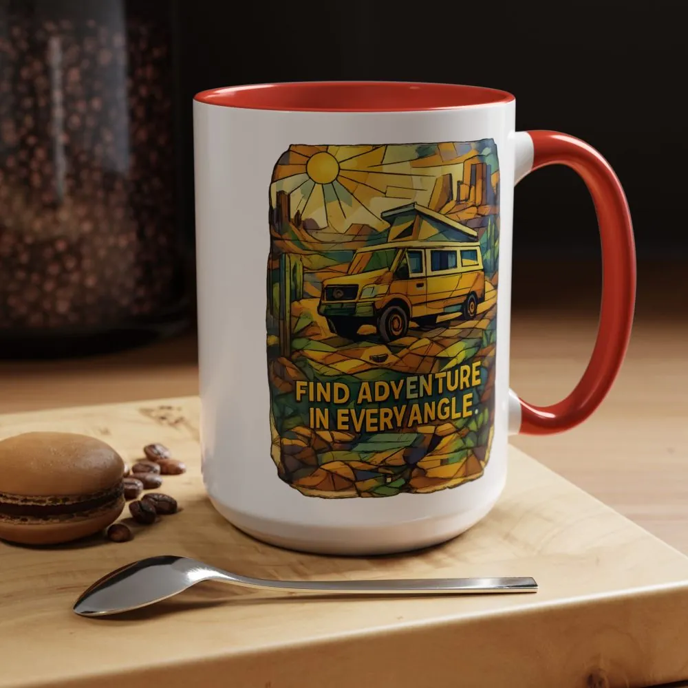 5547264120483444977_2048.jpeg Accent Coffee Mug (11, 15oz) — "Find Adventure In Every Corner" Design Cubic-Line