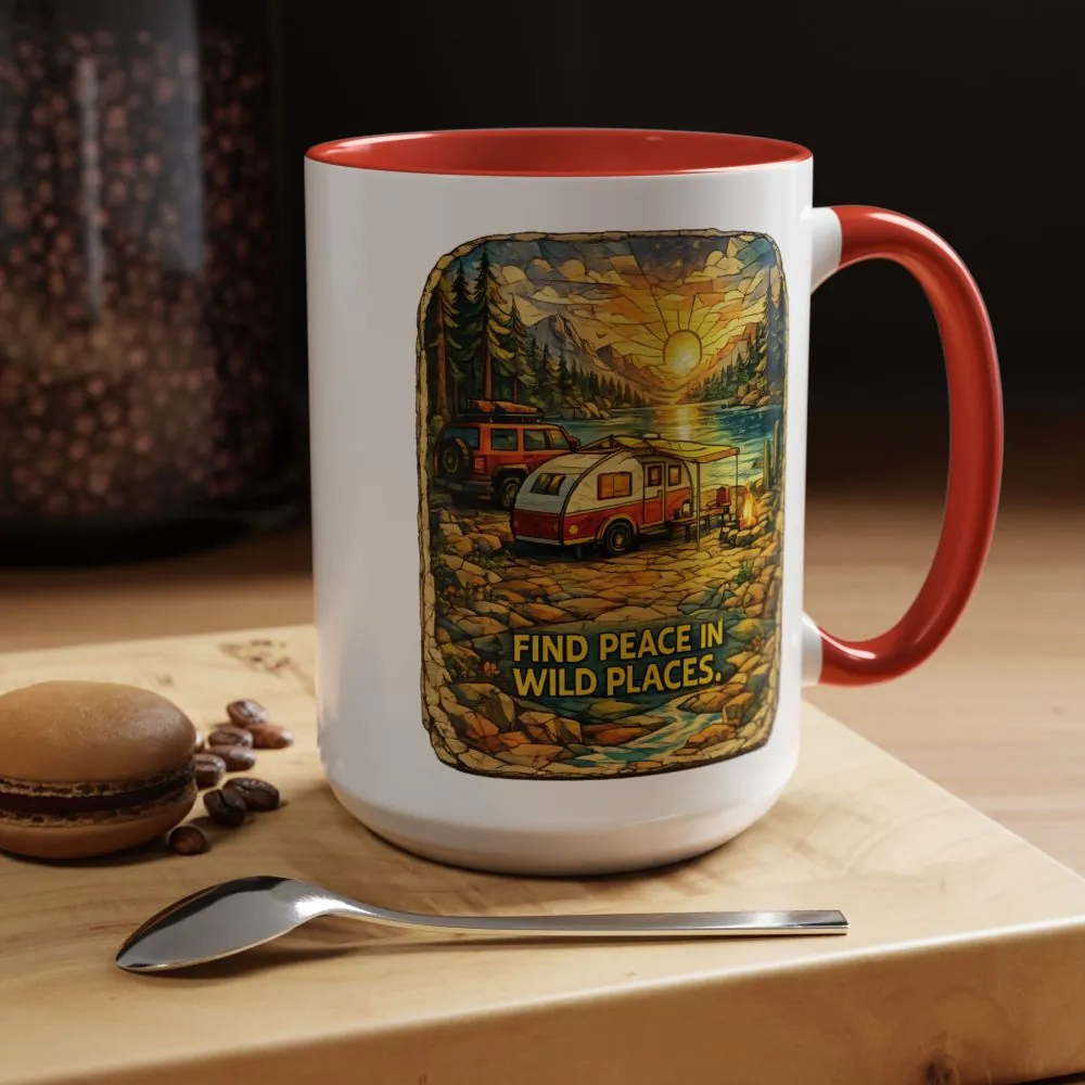 5559002574145145646_2048.jpeg Accent Coffee Mug (11, 15oz) — "Find Peace In Wild Places" Design Cubic-Line