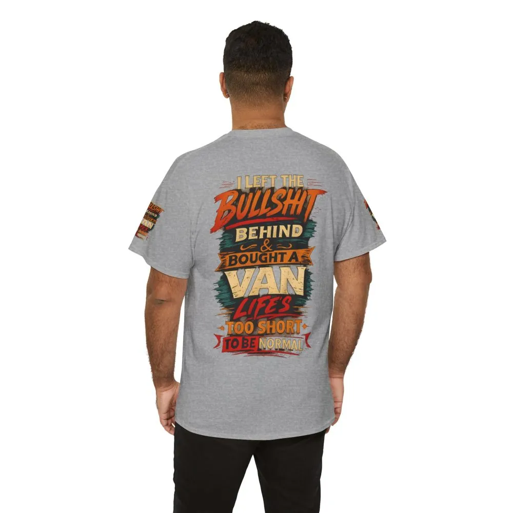 Unisex Heavy Cotton Tee — "I Left The Bullshit" Design F**K-Line
