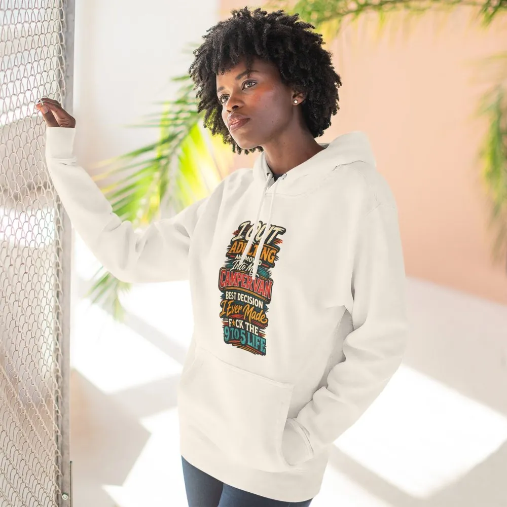 Three-Panel Fleece Hoodie - "I Quit Adulting" Design F**K-Line
