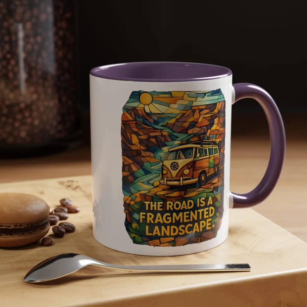 5586043633260221860_2048.jpeg Accent Coffee Mug (11, 15oz) — "The Road Is A Fragmented Landscape" Design Cubic-Line