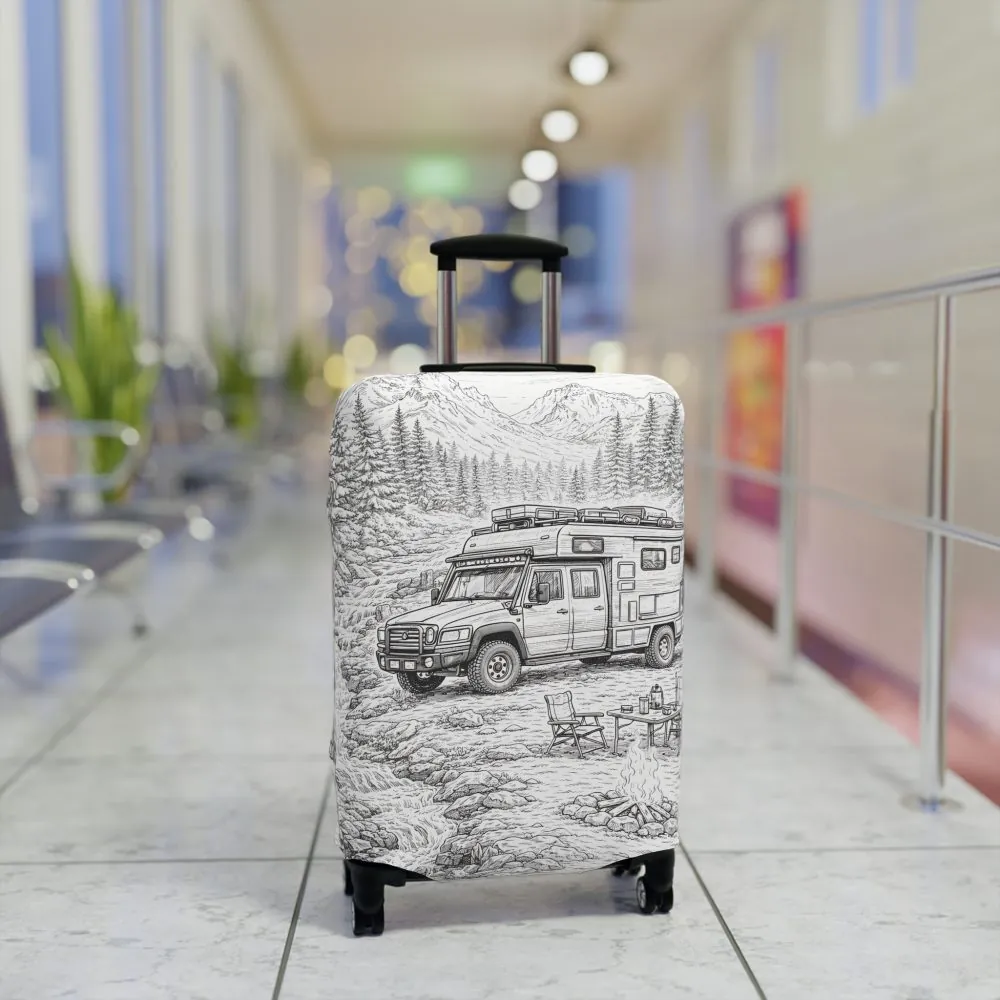 5589600721453335764_2048.jpeg Luggage Cover — Adventure Camper Sketch Travel Suitcase