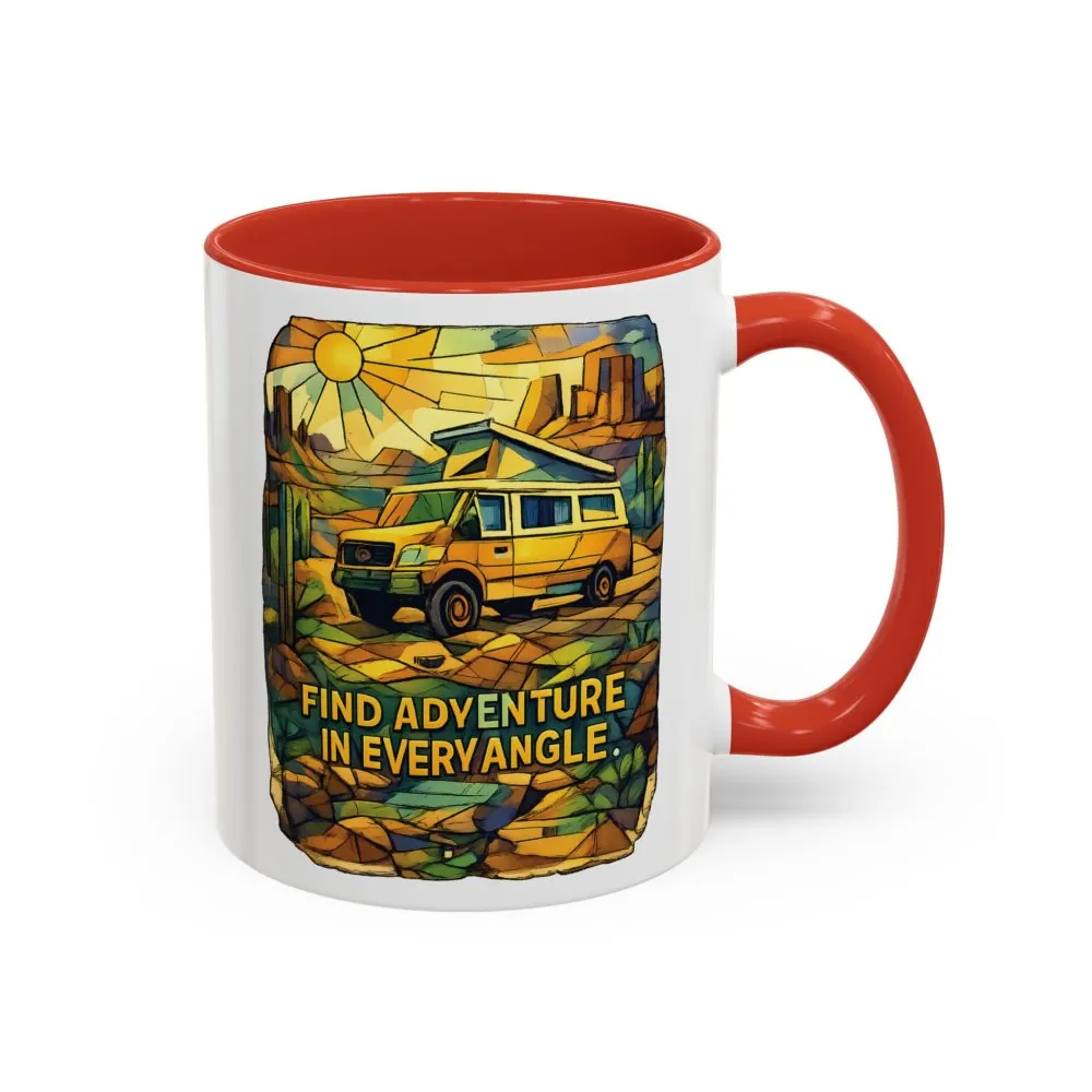 5615437547709832377_2048.jpeg Accent Coffee Mug (11, 15oz) — "Find Adventure In Every Corner" Design Cubic-Line