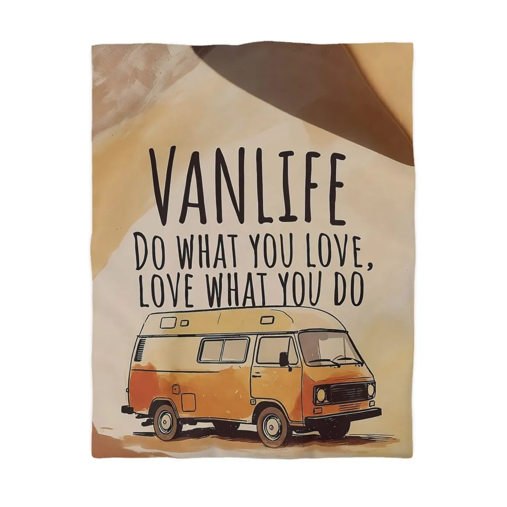 Duvet Cover – "Do What You Love, Love What You Do" Camper Comforter