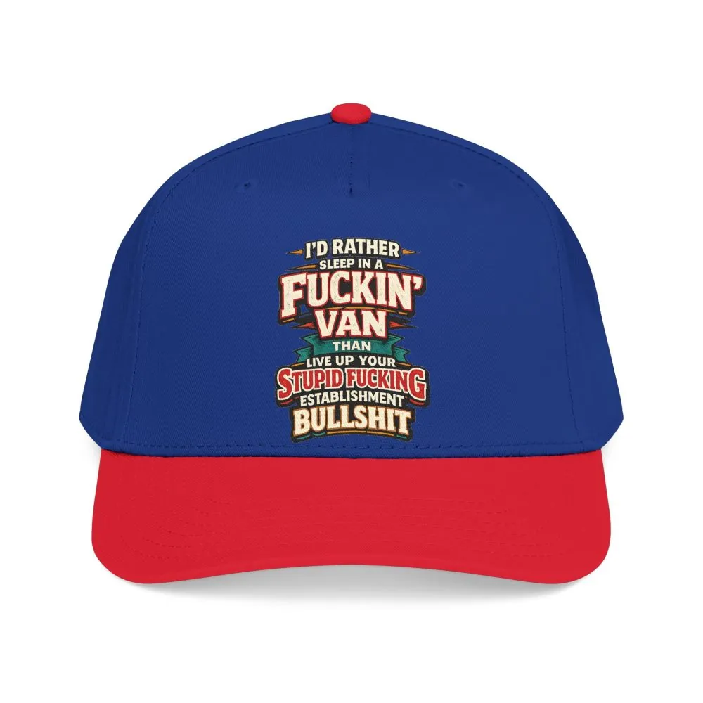 Baseball Cap - "I´d Rather Sleep in A Fucking Van" Design F**K-Line