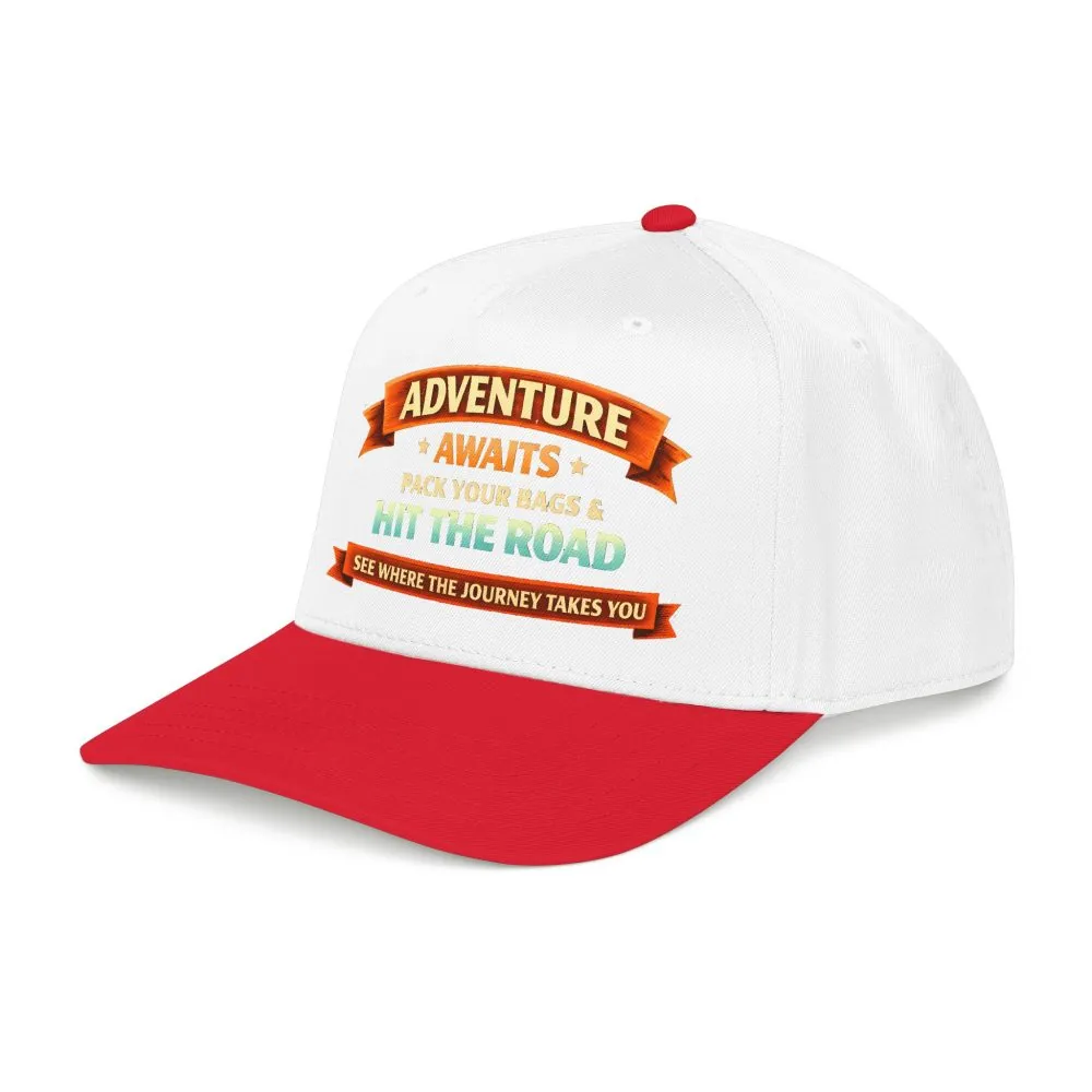 5687453283056321082_2048.jpeg Baseball Cap - "Adventure Awaits-Pack Your Bags" Design Scenic-Line