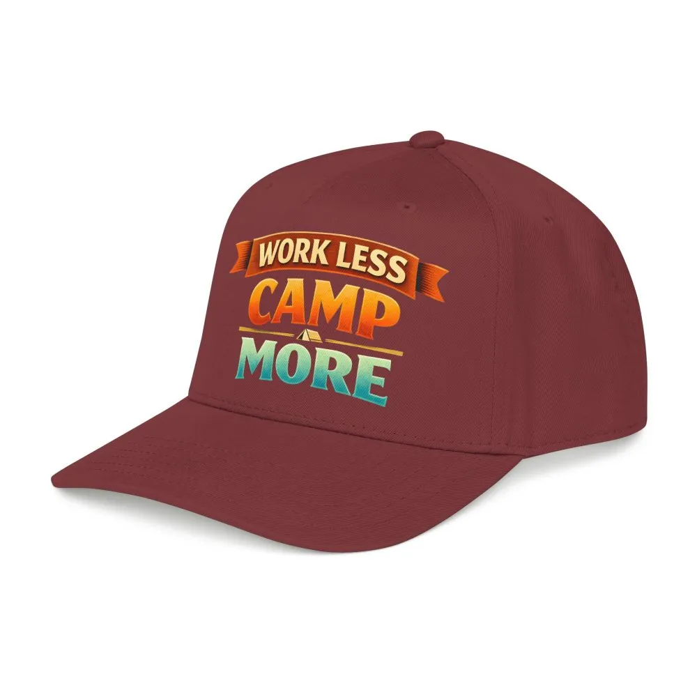 5688859602384360887_2048.jpeg Baseball Cap - "Work Less-Camp More" Design Scenic-Line