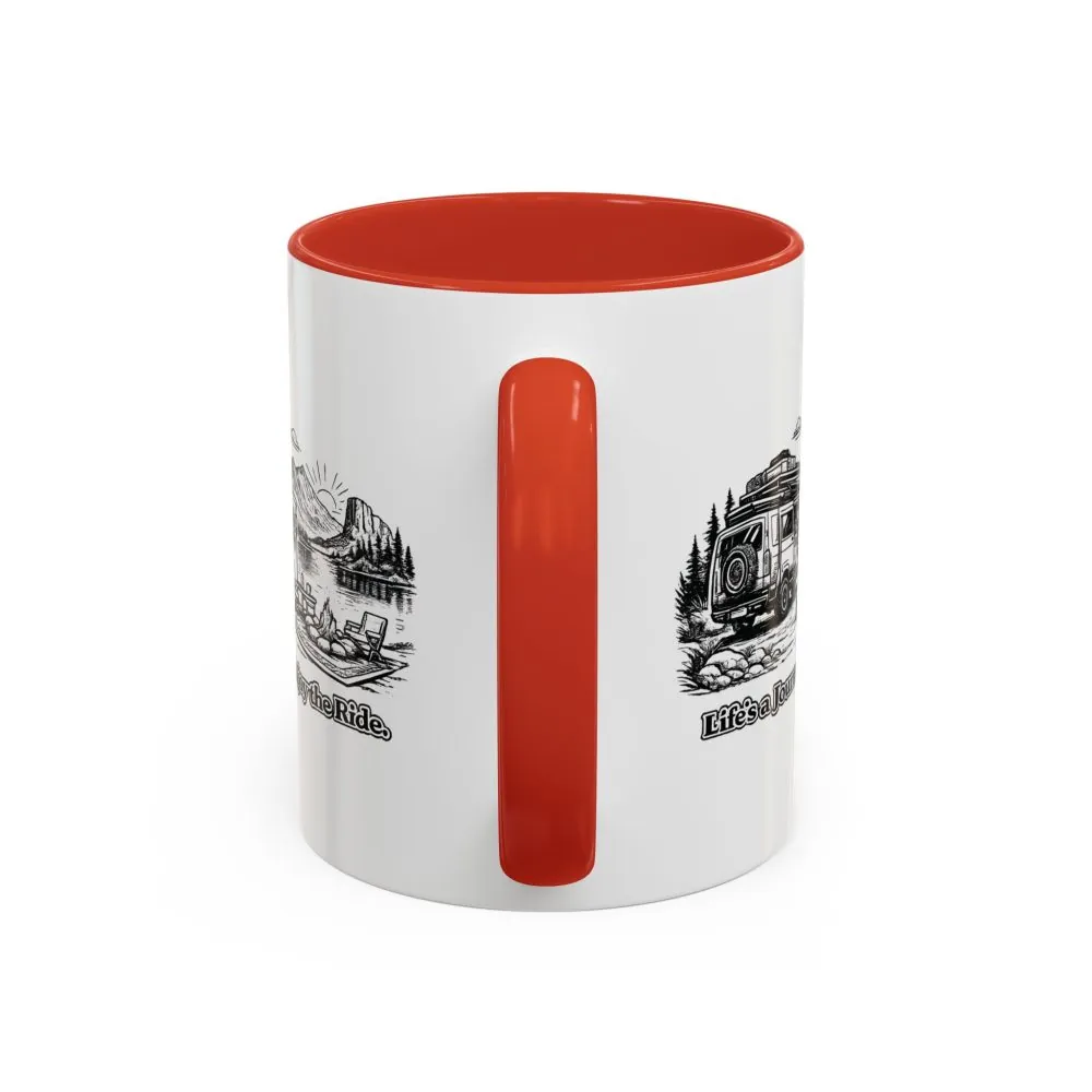 5697325327224508149_2048.jpeg Accent Coffee Mug (11, 15oz) — "Lifes A Journey,Enjoy The Ride" Design Minimal-Line