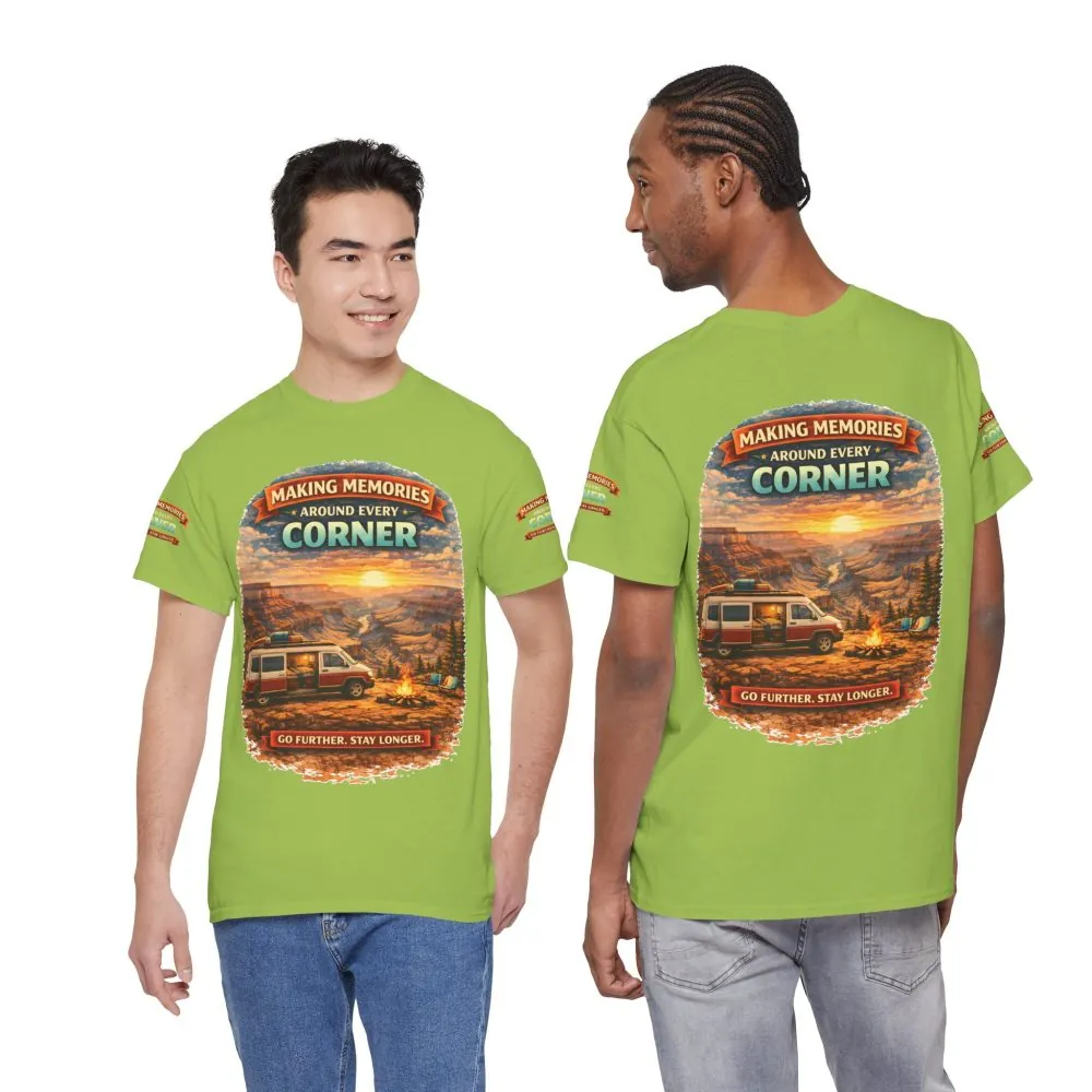 Unisex Heavy Cotton Tee — "Making Memories" Design Scenic-Line