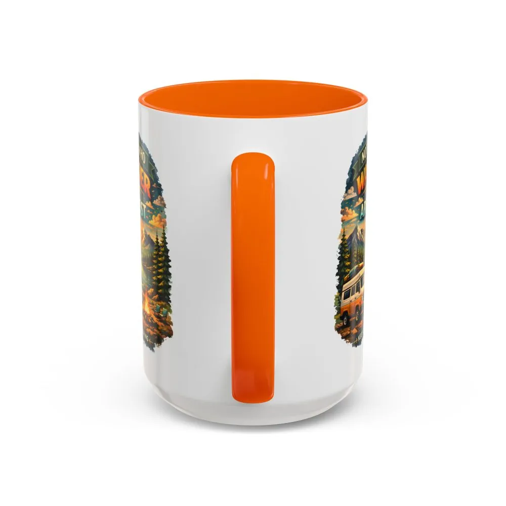 Accent Coffee Mug (11, 15oz) — "Not All Who Wander Are Lost" Design Scenic-Line