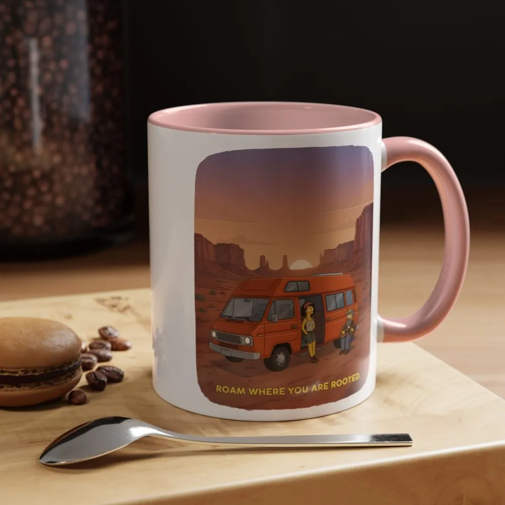 5709674929863322915_2048.jpeg Accent Coffee Mug (11, 15oz) — "Roam Where You Are Rooted" Design Sitcom-Line