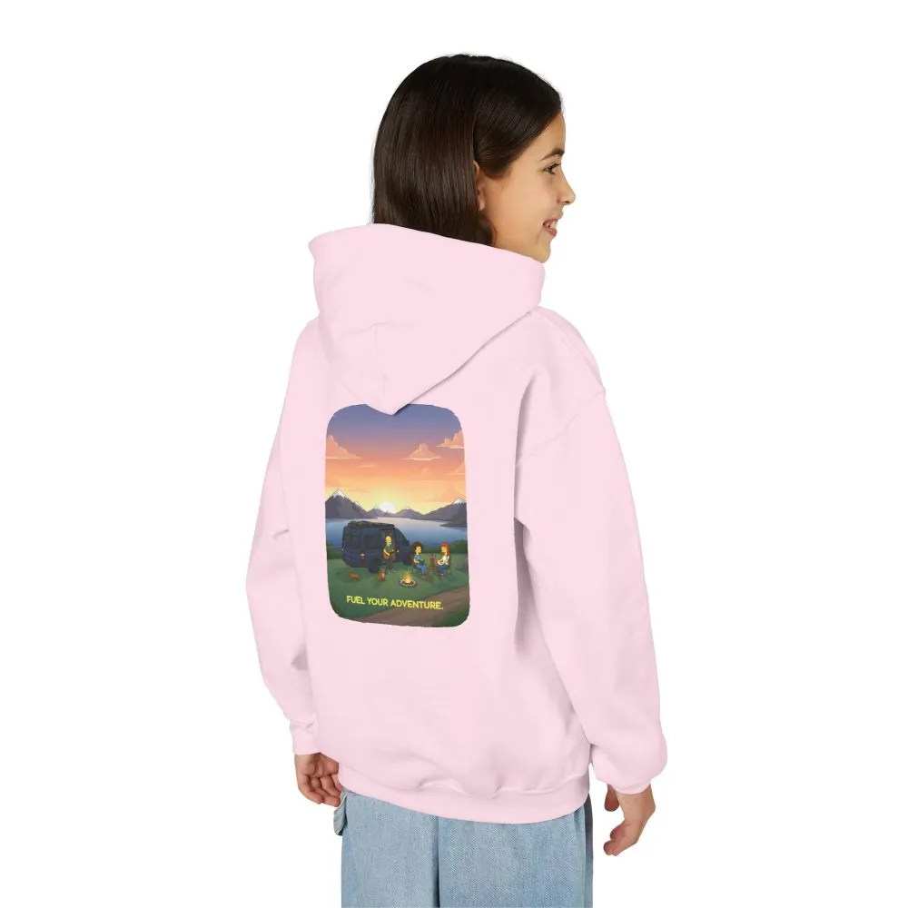 Youth Hoodie(Gildan) – "Fuel Your Adventure" (Design Sitcom-Line)