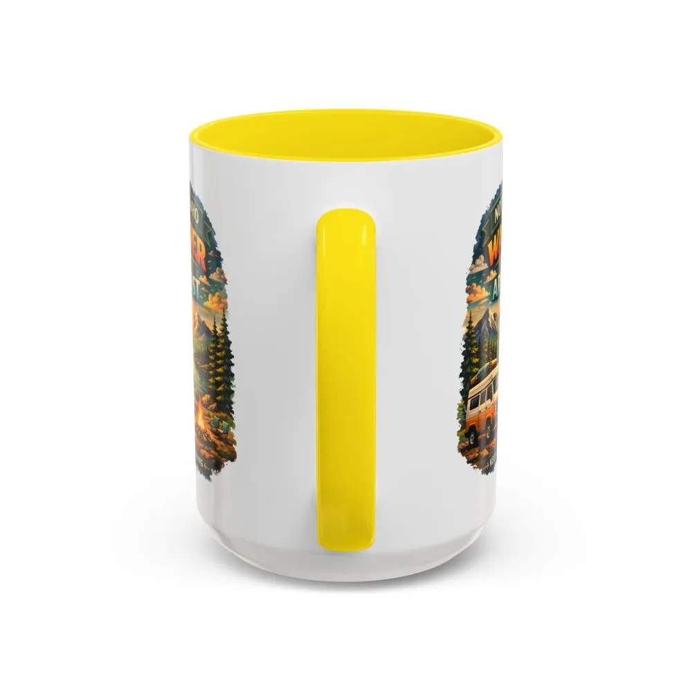 Accent Coffee Mug (11, 15oz) — "Not All Who Wander Are Lost" Design Scenic-Line