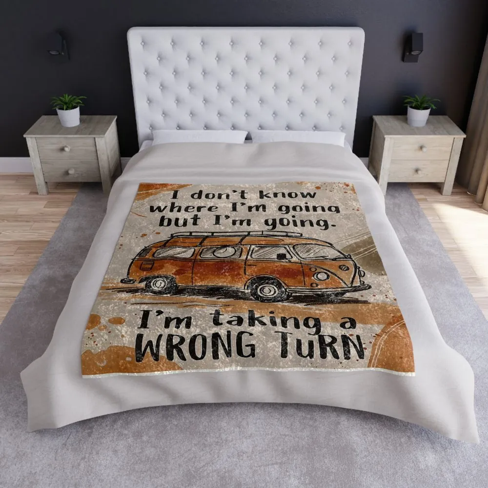 5782133560679385498_2048.jpeg Crushed Velvet Blanket — 'I Don't Know Where I'm Going' Retro Van Throw