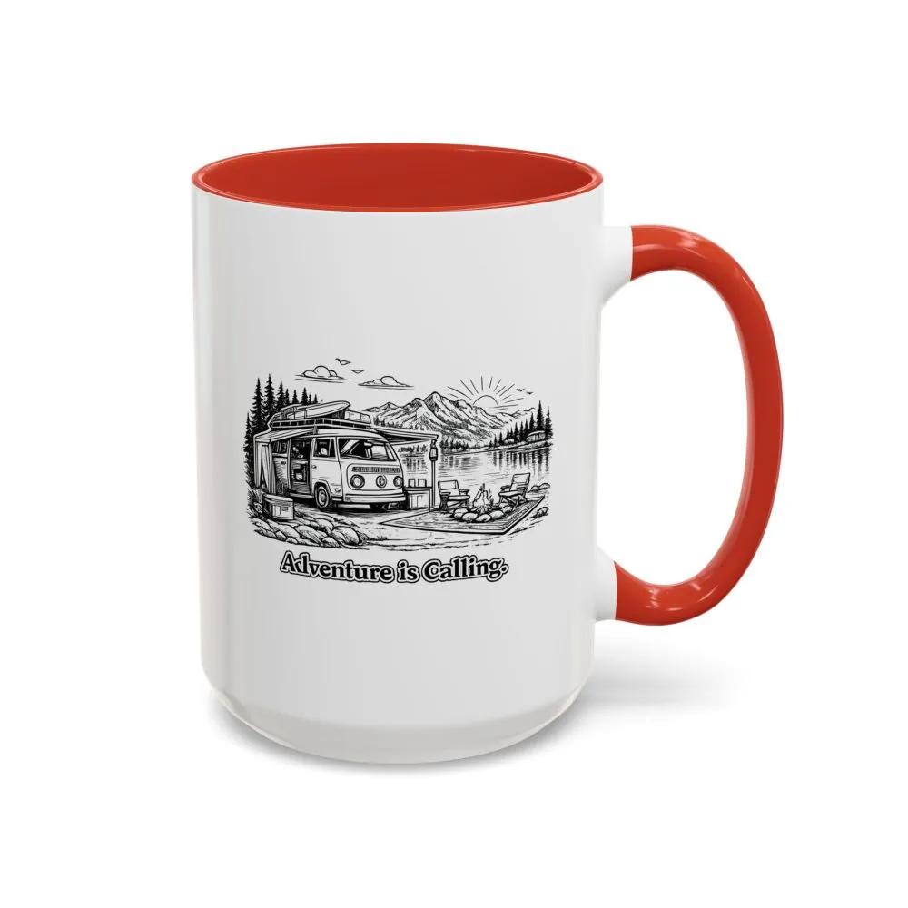 5823340291314483858_2048.jpeg Accent Coffee Mug (11, 15oz) — "Adventure Is Calling" Design Minimal-Line