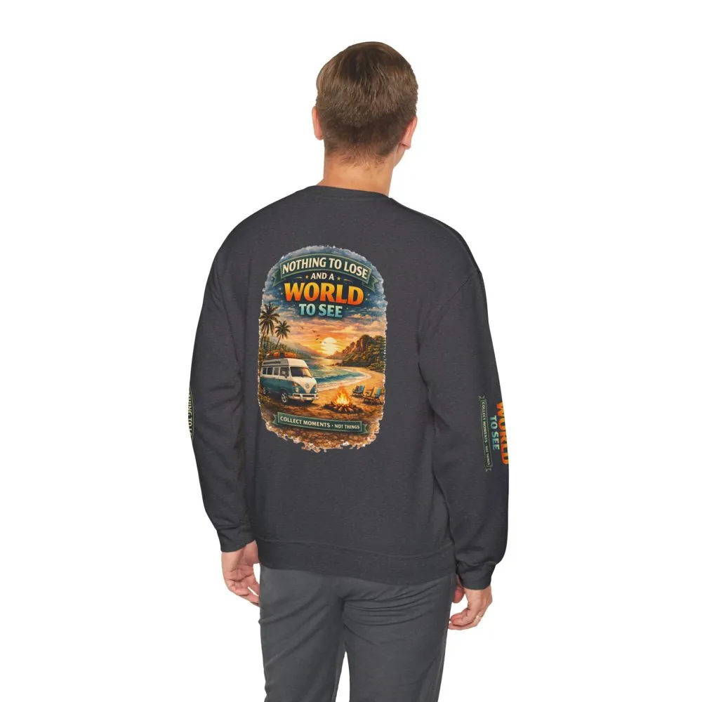 Unisex Heavy Blend™ Crewneck Sweatshirt — "Nothing To Lose" Design Scenic-Line