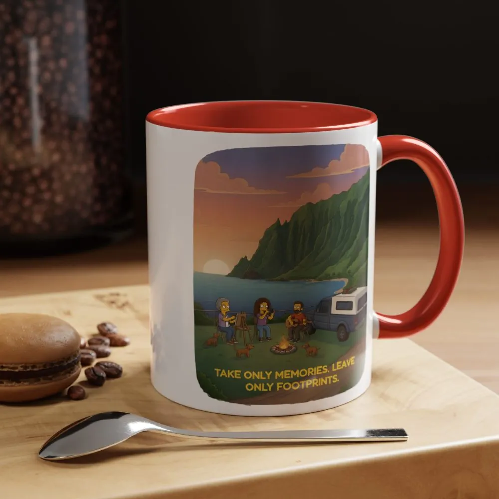 5889820965099488836_2048.jpeg Accent Coffee Mug (11, 15oz) — "Take Only Memories-Leave Only Footprints" Design Sitcom-Line